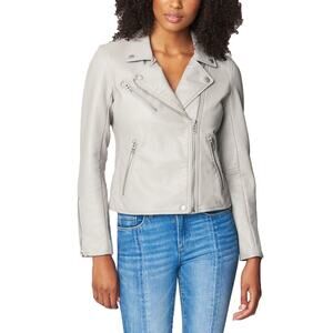 [BLANKNYC] WOMENS LUXURY CLOTHING SEMI FITTED VEGAN LEATHER MOTORCYCLE JACKET